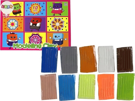 Picture of LeanToys Zestaw Artystyczny Masa Plastyczna Modelina 10 Kolorów