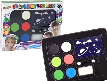 Picture of LeanToys Zestaw Do Makijau Dla Dzieci DIY Malowanie Twarzy Szablony