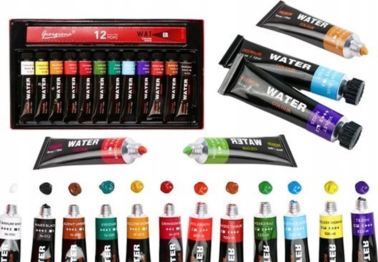 Picture of LeanToys Zestaw Farb Akrylowych W Tubce 12 Kolorów LEAN Toys