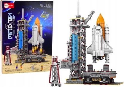 Изображение LeanToys Zestaw Klocków Stacja Kosmiczna Rakieta Satelity 4392 El