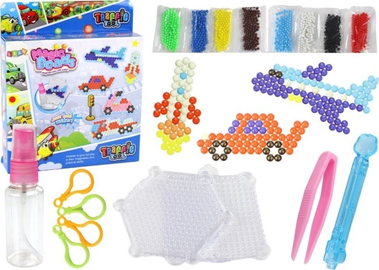 Picture of LeanToys Zestaw Koralików Wodnych DIY Magiczne Koraliki 8 Kolorów rodki Transportu