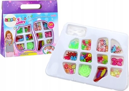 Picture of LeanToys Zestaw Kreatywny Koraliki Do Tworzenia Biuterii Kolorowe
