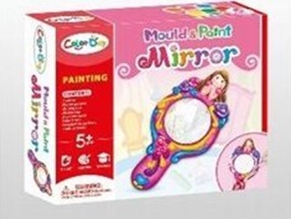 Picture of LeanToys Zestaw Kreatywny Plastyczny Lusterko Forma Gips Farbki