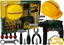 Изображение LeanToys Zestaw Majsterkowicza Wiertarka na Baterie Okulary Ochronne Kask