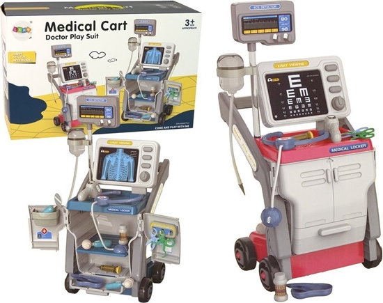 Изображение LeanToys Zestaw Maego Doktora Stetoskop wiata Róowy