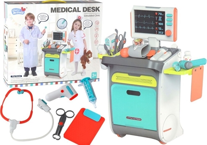 Изображение LeanToys Zestaw Maego Doktora Wózek Lekarski RTG EKG Akcesoria