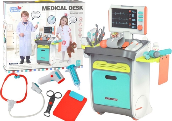 Изображение LeanToys Zestaw Maego Doktora Wózek Lekarski RTG EKG Akcesoria