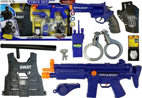 Picture of LeanToys Zestaw Policyjny Karabin Odgosy Strzelania Nacig