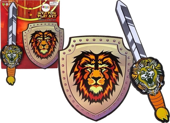 Picture of LeanToys Zestaw Rycerza Miecz Tarcza Z Pianki EVA Lew 2 El.