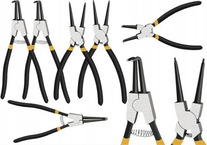 Attēls no LeanToys Zestaw Szczypiec Do Piercieni Segera Wygite Proste 4szt. LEAN Toys