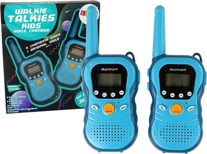 Attēls no LeanToys Zestaw Walkie Talkies Krótkofalówki Dla Dzieci Niebieskie 2 Szt. LEAN Toys