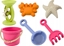 Изображение LeanToys Zestaw Zabawek Do Piasku Wiaderko Mynek Sitko foremki Pastelowy