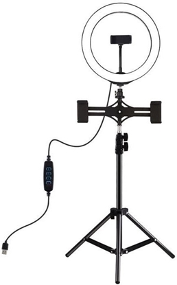 Picture of LED iedin lempa 26cm, su trikoju stovu iki 1.1m ir 3 telefono laikikliais, USB