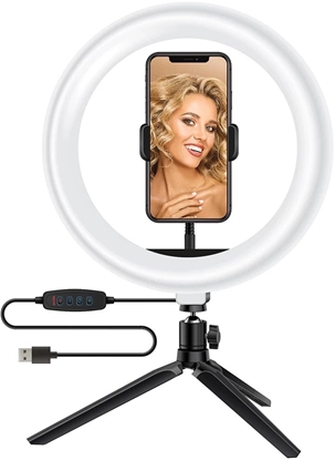 Picture of LED iedin lempa 30cm, su trikoju stovu iki 165cm ir 3 telefono laikikliais, USB