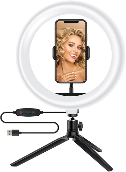 Picture of LED iedin lempa 30cm, su trikoju stovu iki 165cm ir 3 telefono laikikliais, USB