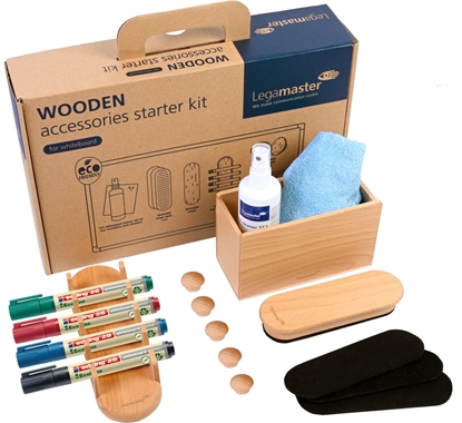 Picture of Legamaster WOODEN whiteboard accessory set 17-piece, Accessory set, Netherlands, FSC mix 70%, 214 mm, 333 mm, 74 mm