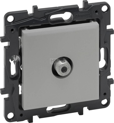 Изображение Legrand Gniazdo antenowe Legrand Niloe Step 863375 TV typu F pojedyncze kocowe gwiazda wkety aluminium