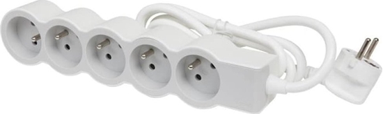 Picture of Legrand HELMO Przeduacz standard 5x2P+Z z przewodem 1.5m 3x1.0 mm2 biay/jasnoszary 049480