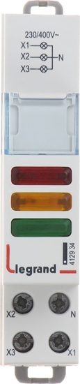 Picture of Legrand LAMPKA SYGNALIZACYJNA LED LE-412934 DO MONTAU NA SZYNIE DIN (TS-35) LEGRAND