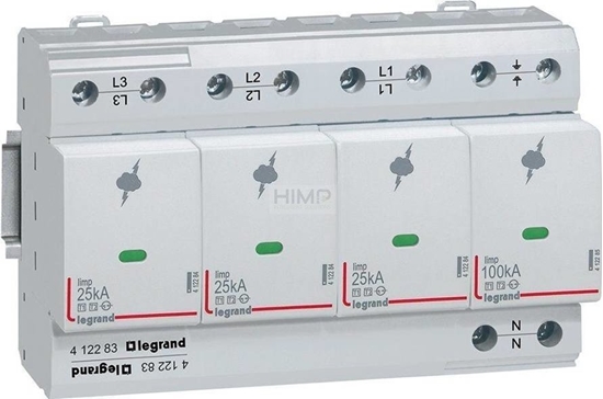 Picture of Legrand Ogranicznik przepi Legrand 412283 B Typ 1 4P 25kA 350V AC 1,5kV