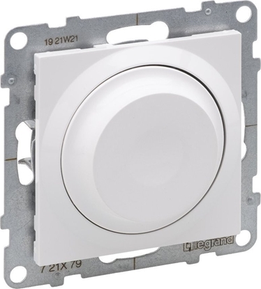 Attēls no Legrand SUNO - ciemniacz obrotowy - 240 V~ - 50 Hz - 5 - 75 W ( 10 lamp maks.) dla lamp LED z opcj ciemniania - bez zacisku neutralnego, Biay - Legrand 721179 himp