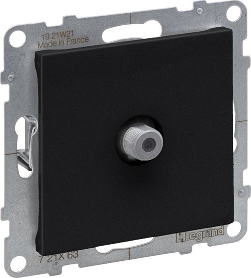 Picture of Legrand SUNO Gniazdo telewizyjne typ F kocowe 1,5dB czarne 721463