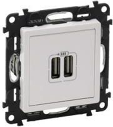 Picture of Legrand VALENA LIFE adowarka z gniazdem 2xUSB biay (753112)