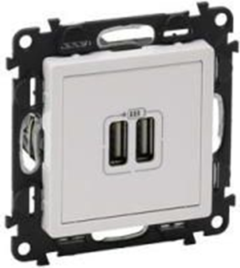 Picture of Legrand VALENA LIFE adowarka z gniazdem 2xUSB biay (753112)