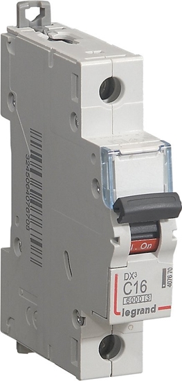 Picture of Legrand Wycznik nadprdowy Legrand 407670 1P C 16A 6kA AC S301 DX3