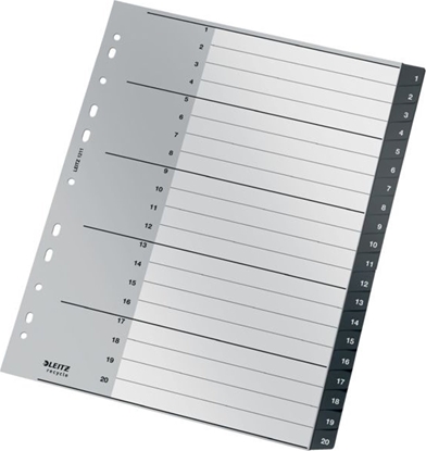 Attēls no Leitz Przekadki PP Leitz Recycle A4 Maxi 1-20 czarne