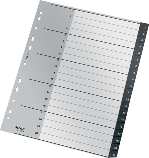 Picture of Leitz Przekadki PP Leitz Recycle A4 Maxi 1-20 czarne