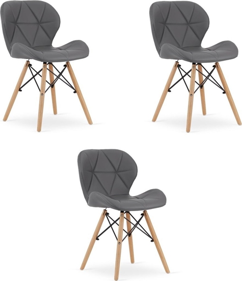 Изображение Leobert Krzeso LAGO ekoskóra - szare x 3