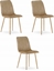 Picture of Leobert Krzeso LAVA - brzowy aksamit / nogi kolor drewna x 3