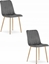Attēls no Leobert Krzeso LAVA - ciemny szary aksamit / nogi kolor drewna x 2