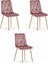 Picture of Leobert Krzeso LIBRA - róowy aksamit / nogi kolor drewna x 3