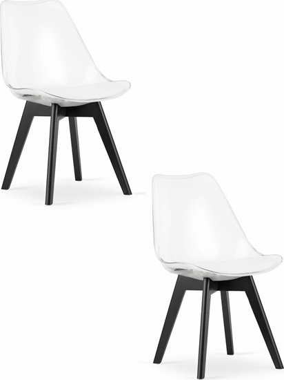 Изображение Leobert Krzeso MARK - przezroczyste / nogi czarne x 2