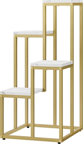 Picture of Leobert Rega kwietnik 4 póki - marmur / nogi zote