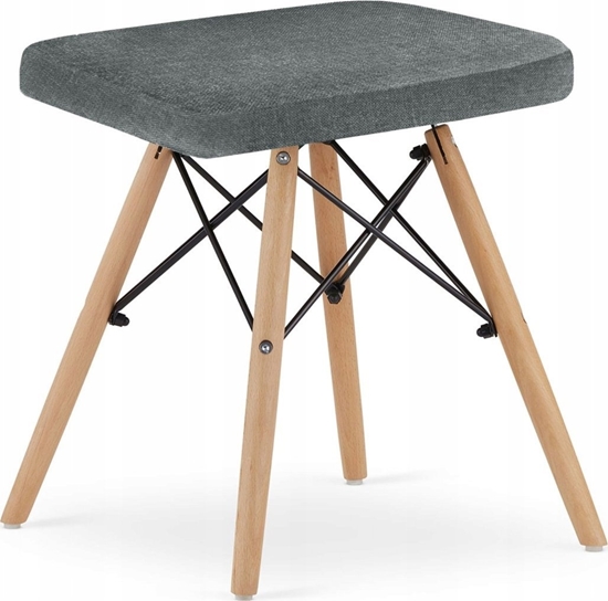 Изображение Leobert Taboret WERK - szary materia / nogi naturalne x 1