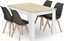 Picture of Leobert Zestaw stó prostoktny 120x80 db sonoma + 4 krzesa MARK czarne