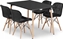 Attēls no Leobert Zestaw stó prostoktny ADRIA 120x80 czarny + 4 krzesa LAGO czarne