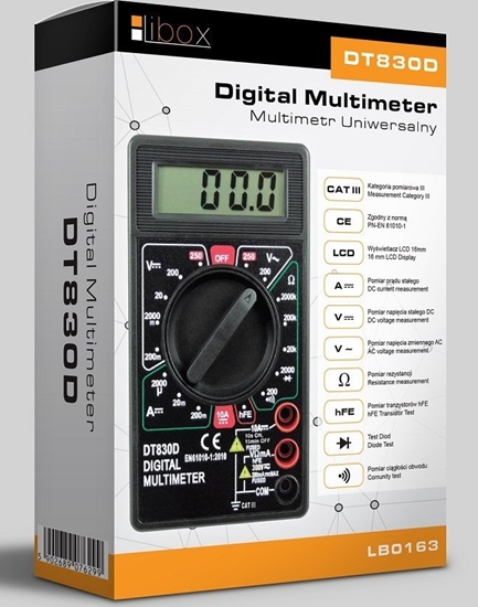 Изображение Libox Miernik uniwersalny DT830D LIBOX LB0163
