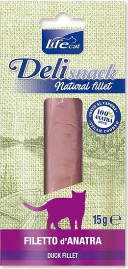 Picture of Life Pet Care LIFE CAT 15g DELI SNACK BOILED DUCK       FILLET /16