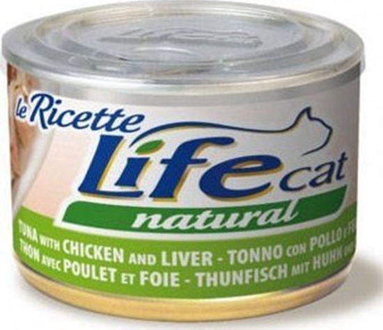 Изображение Life Pet Care LIFE CAT pusz.150g TUNA + CHICKEN +LIVER LA RICETTE /24