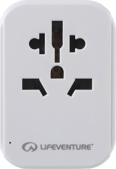 Picture of Lifeventure Adapter podróny z USB i USB-C LIFEVENTURE WORLD TO EUROPE TRAVEL ADAPTOR Uniwersalny