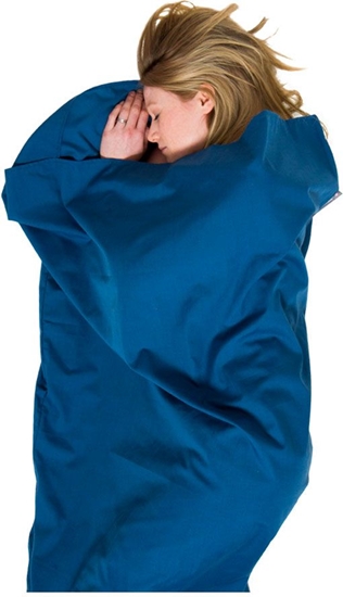 Picture of Lifeventure Lifeventure Polycotton Sleeping Bag Liner Rectangular Navy (LM65520)