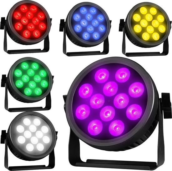 Picture of LIGHT4ME CREE ALU HEXA PAR 12 reflektor par efekt wietlny 12x18W RGBWA-UV SMD LED 6w1