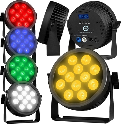 Attēls no LIGHT4ME CREE ALU PENTA PAR 12 reflektor par efekt wietlny 12x15W RGBWA SMD LED 5w1