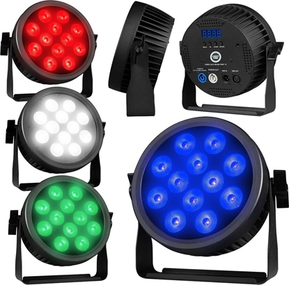 Attēls no LIGHT4ME CREE ALU QUAD PAR 12 reflektor par owietlenie efekt wietlny 12x12W RGBW SMD LED 4w1