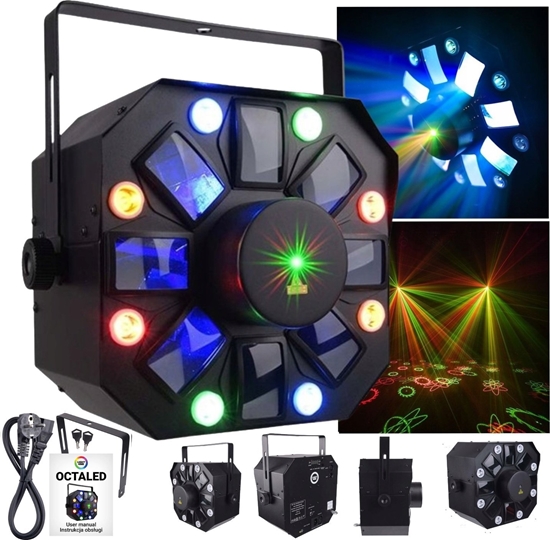 Изображение LIGHT4ME ML LIGHT4ME OCTALED efekt wietlny disco RGBWA flower