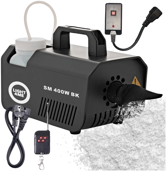 Picture of LIGHT4ME SM 400W BK generator wytwornica niegu czarna pilot bezprzewodowy kontroler przewodowy
